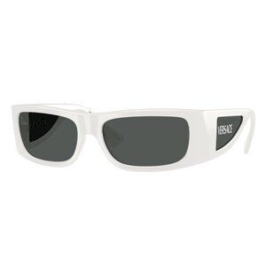 NWT VERSACE SUNGLASSES MEN WHITE/GRAY EYEWEAR VERSACE